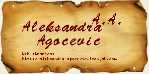 Aleksandra Agočević vizit kartica